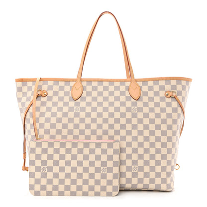 Louis Vuitton Damier Azur Neo Neverfull GM Rose Ballerine 1 of 14