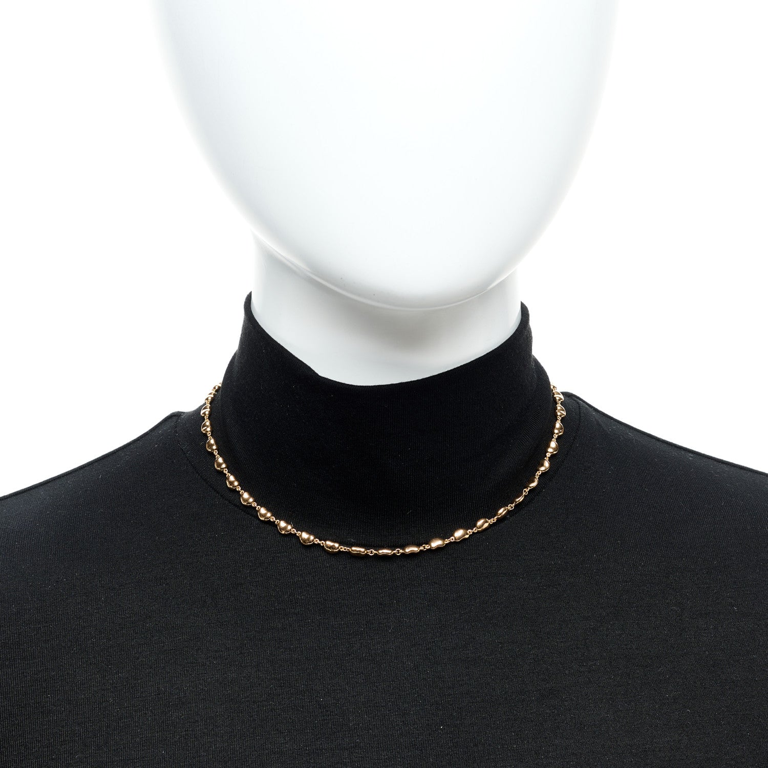 Tiffany 18K Rose Gold Mini Elsa Peretti Bean Link Necklace 2 of 5