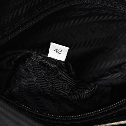 Prada Tessuto Nylon Single Buckle Messenger Bag Black 6 of 13