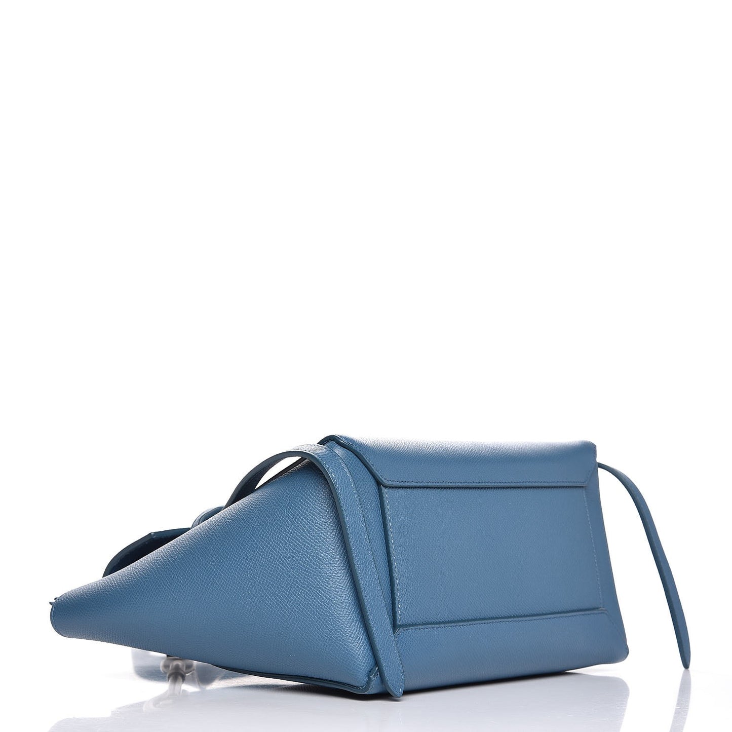 Grained Calfskin Micro Belt Bag Washed Blue