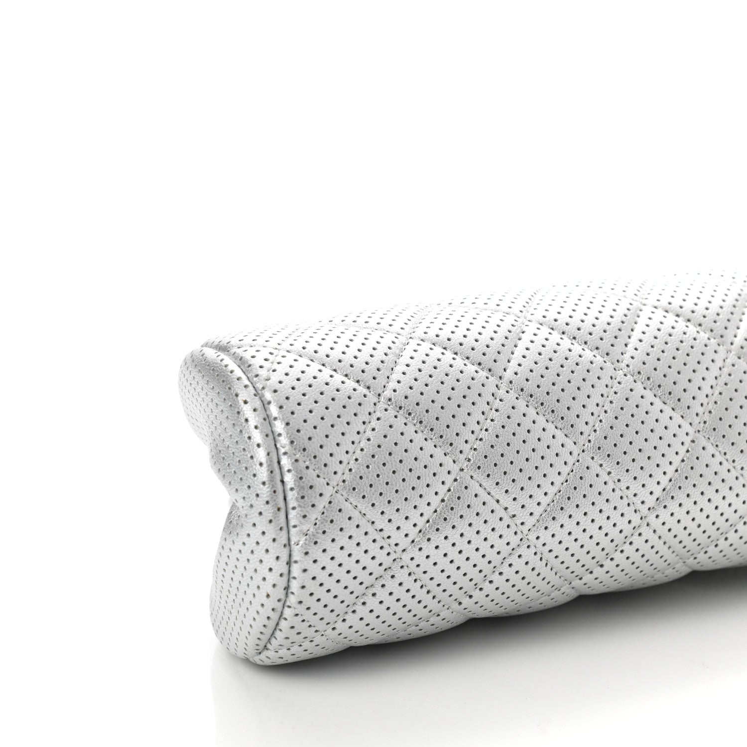 Chanel Lambskin Perforated Timeless Clutch Light Silver 5 of 9
