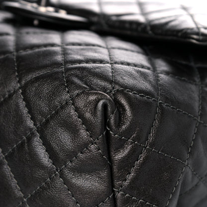 Chanel Metallic Lambskin Quilted Drawstring Backpack Dark Grey 10 of 13
