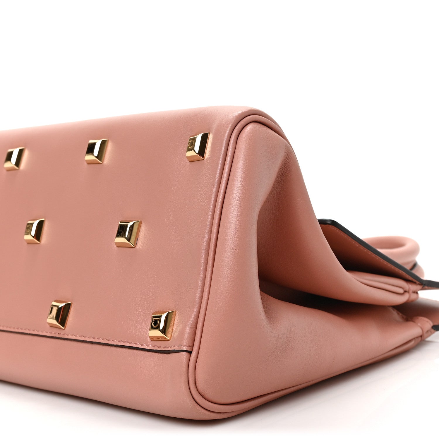 Salvatore Ferragamo Calfskin Medium The Studio Box Bag Antique Rose 8 of 8