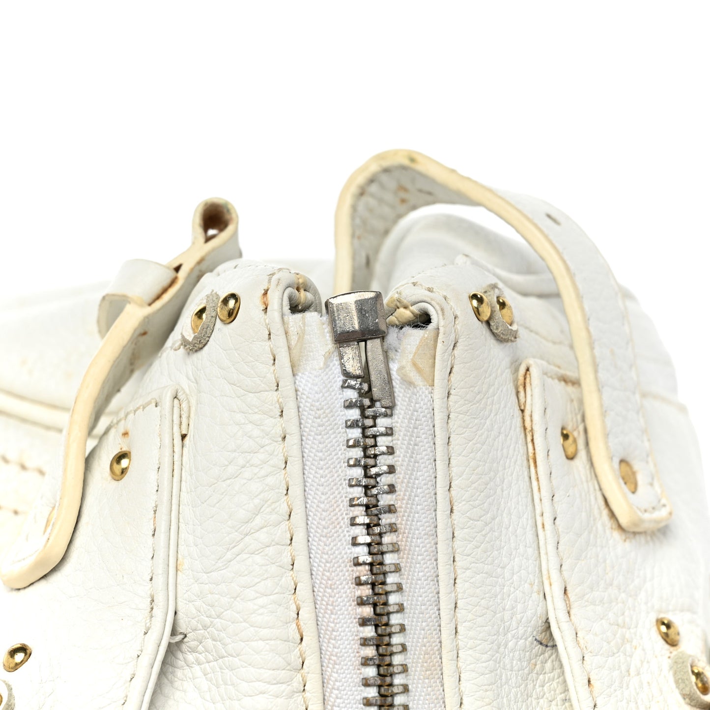 Calfskin Small Paddington Satchel White