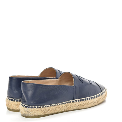 Chanel Lambskin CC Espadrilles 39 Navy Black 4 of 12