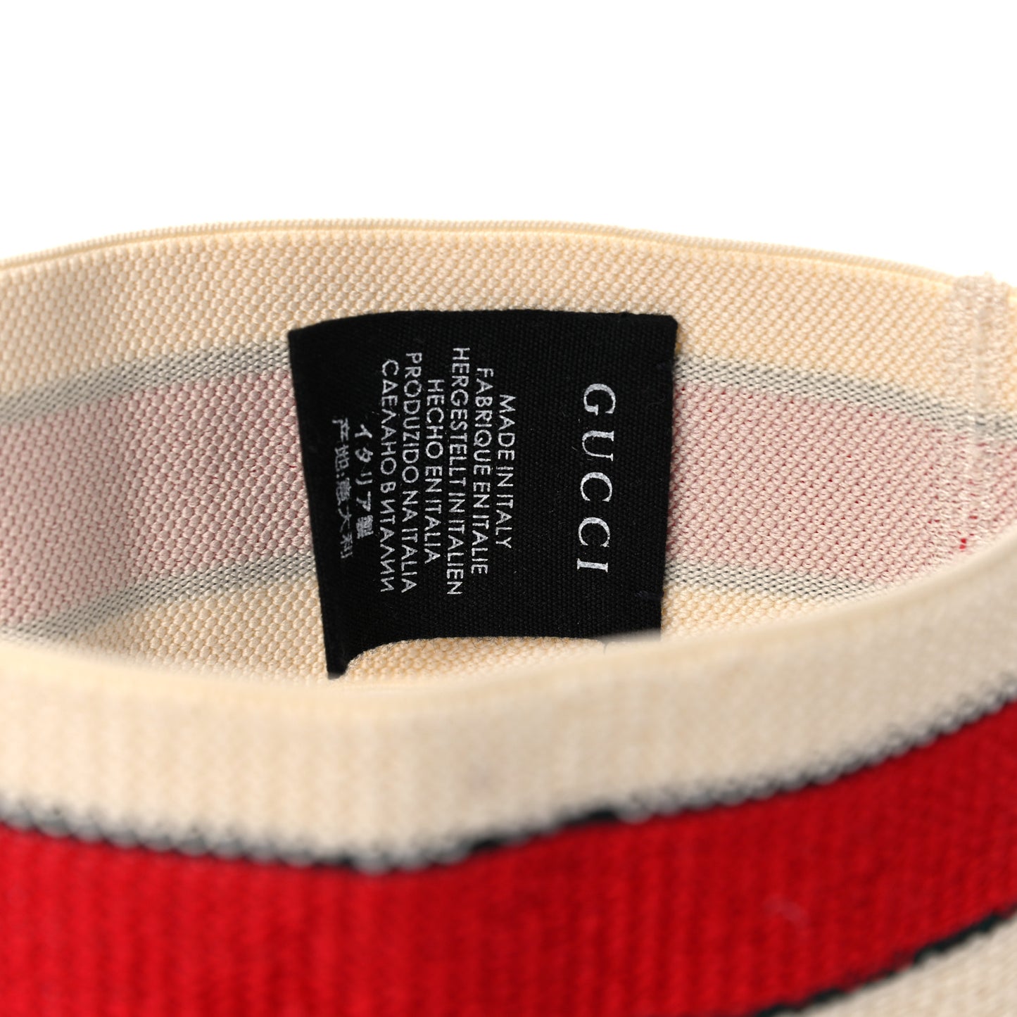 Cotton Elastic Gucci Queen Headband White