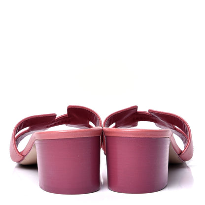 Hermes Nappa Oasis Sandals 36.5 Rouge Blush 4 of 6
