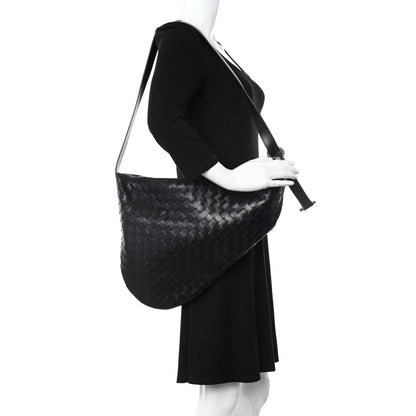 Bottega Veneta Calfskin Intrecciato Virgule Black 2 of 9