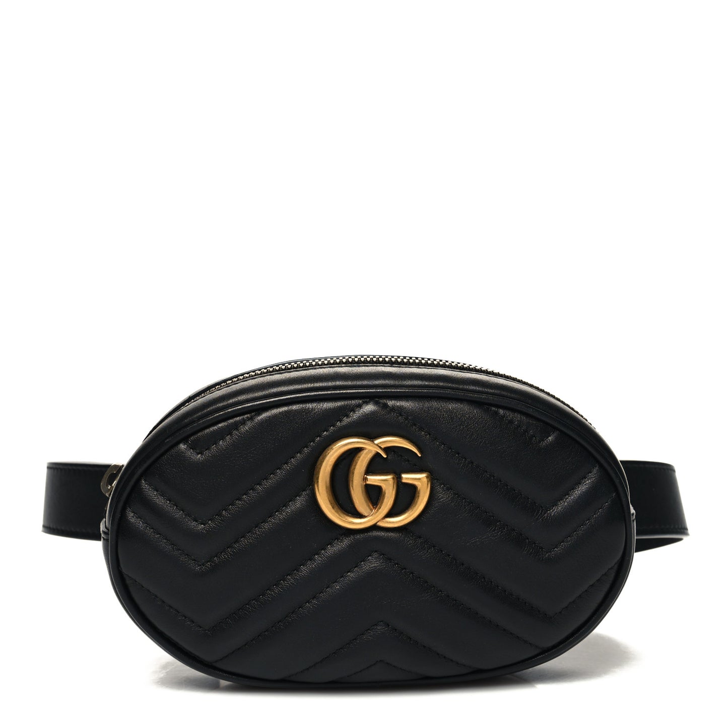 Calfskin Matelasse GG Marmont Belt Bag 85 34 Black