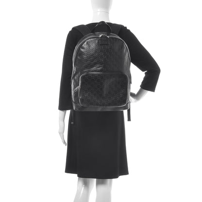 Gucci Guccissima Signature Day Backpack Black 2 of 10