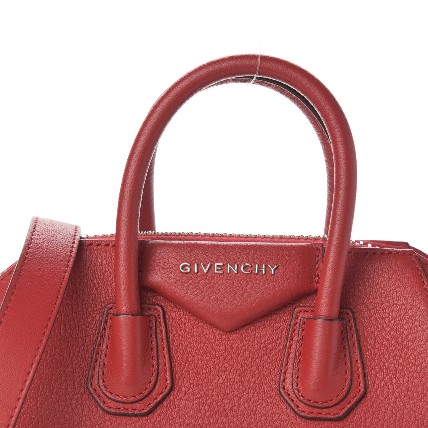 Sugar Goatskin Mini Antigona Bright Red