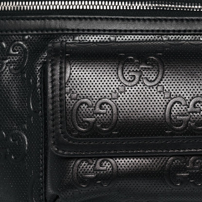 Gucci Calfskin GG Tennis Embossed Pocket Belt Bag Black 8 of 13