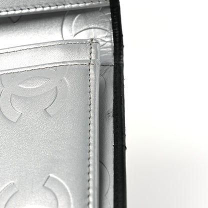 Chanel Calfskin Quilted Cambon Yen Wallet Black Silver 8 of 11