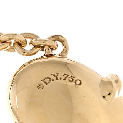 David Yurman 18K Yellow Gold Diamond Le Petite Coeur Sculpted Heart Chain Bracelet 3 of 3