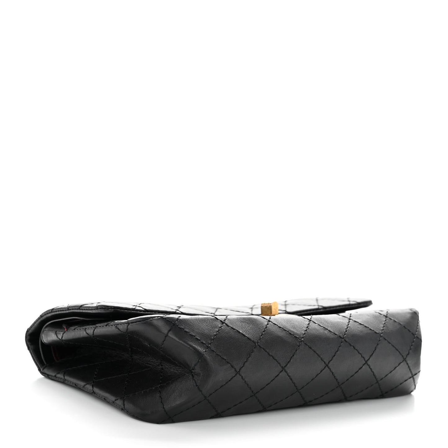 Aged Calfskin Quilted 2.55 Reissue 225 Flap Black