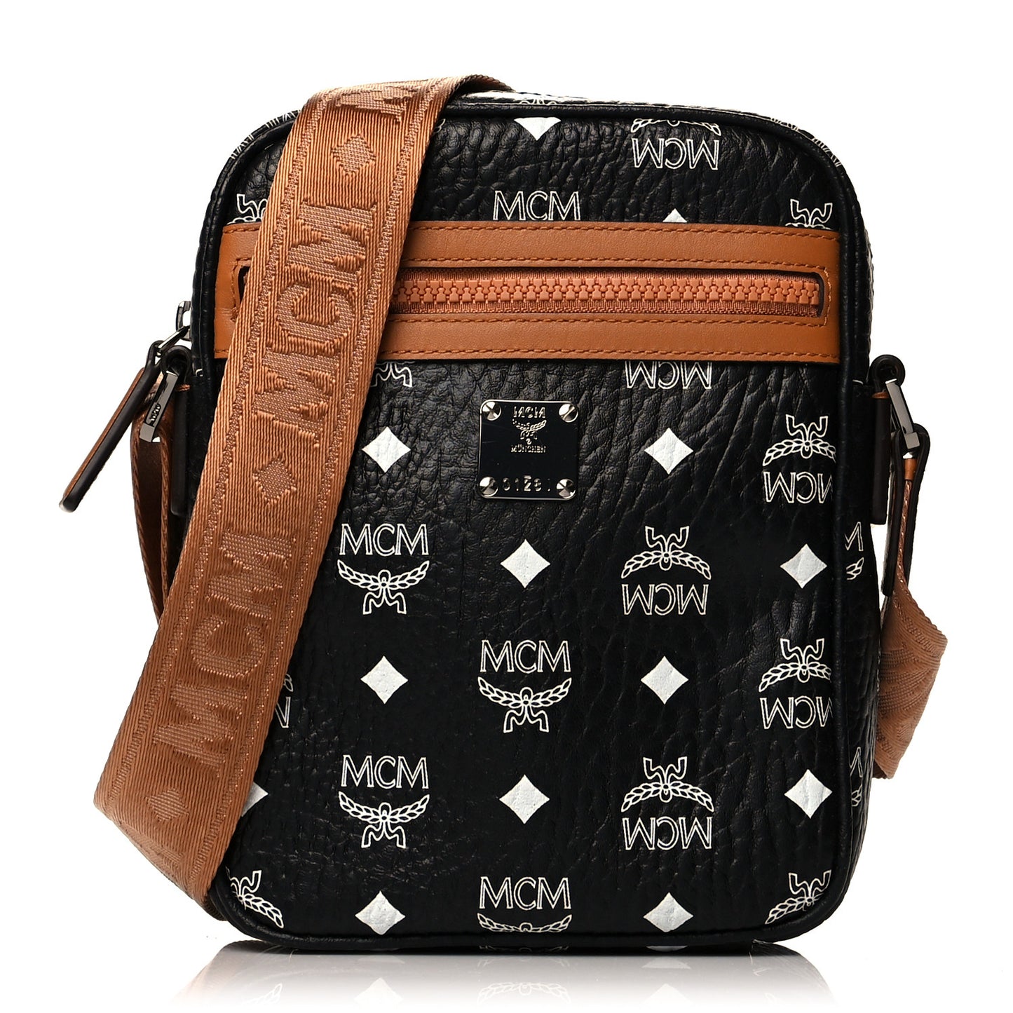 Visetos Camera Crossbody Bag Black Cognac