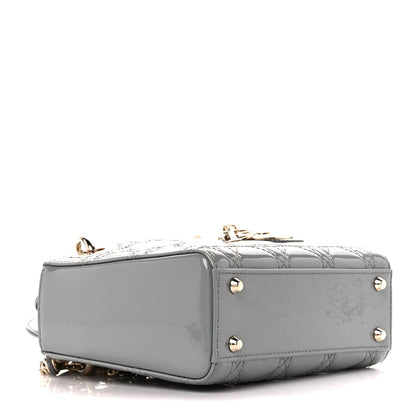 Christian Dior Patent Cannage Mini Lady Dior Grey Stone 4 of 14