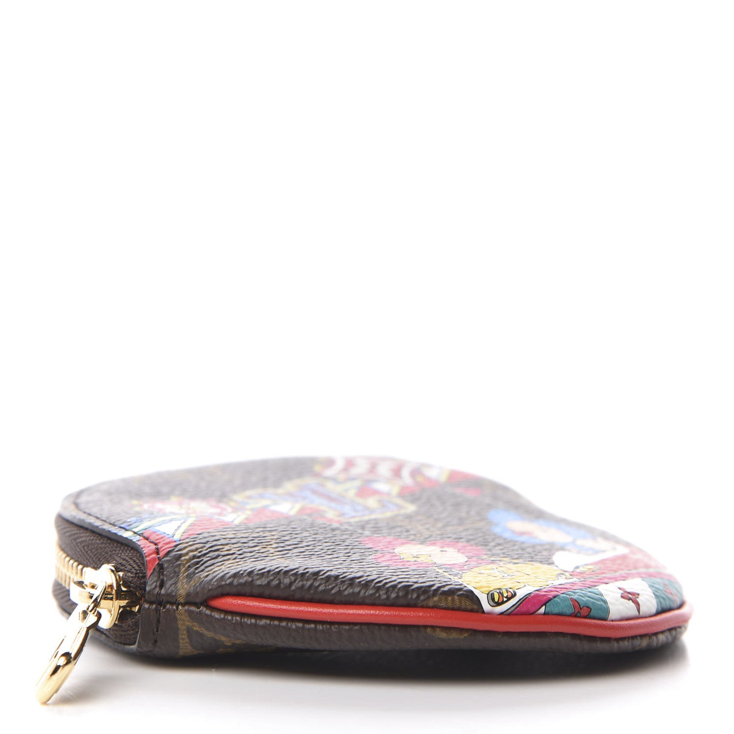 Monogram 2020 Christmas Animation Bumper Cars Round Coin Purse Coquelicot