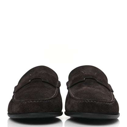 Hermes Suede Calfskin Mens Duke Loafers 44 2 of 9