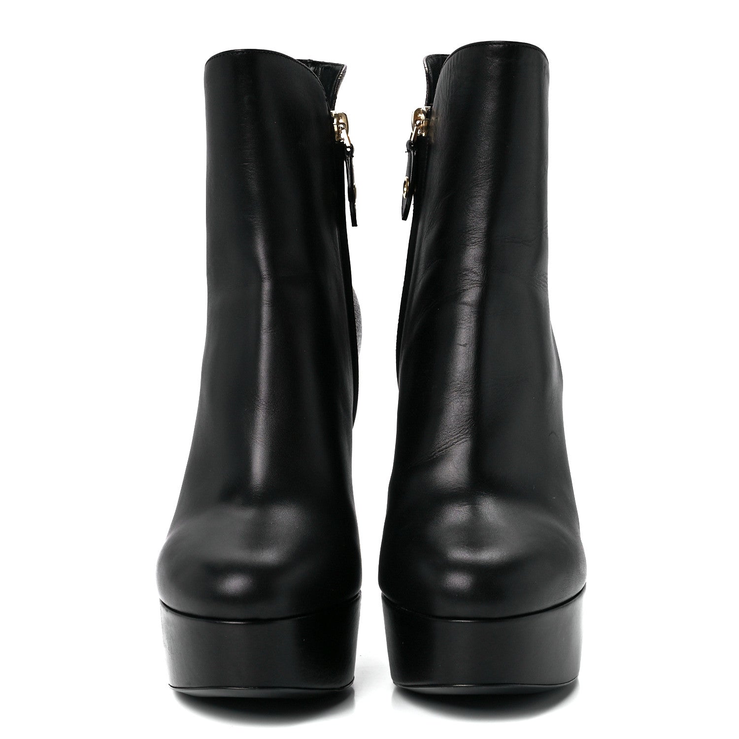 Louis Vuitton Calfskin Monogram Afterglow Platform Ankle Boots 38 Black 2 of 8