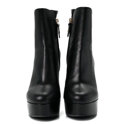 Louis Vuitton Calfskin Monogram Afterglow Platform Ankle Boots 38 Black 2 of 8