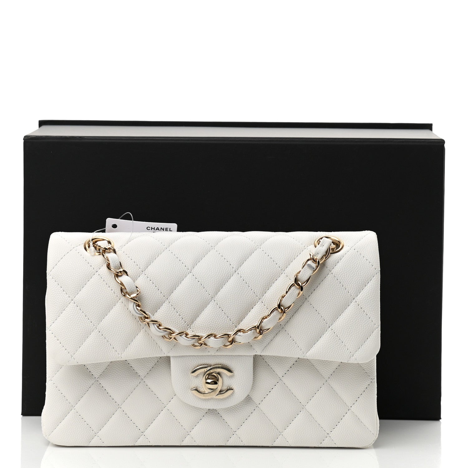 Chanel Caviar Quilted Small Double Flap White 11 of 11