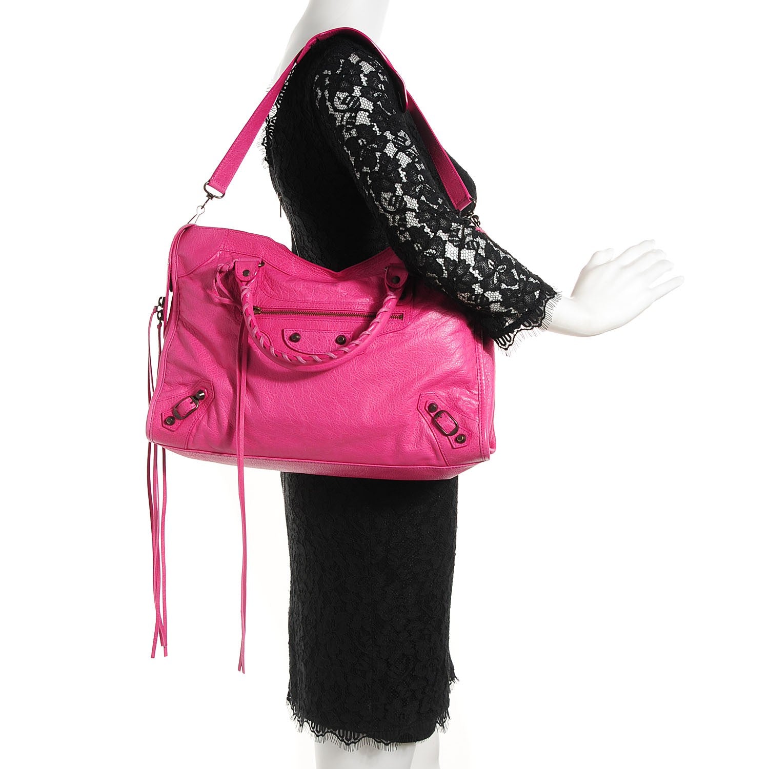 Balenciaga Agneau Classic Hardware City Cyclamen Fucsia 2 of 15