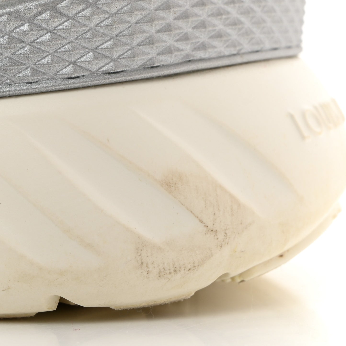 Technical Nylon Monogram Rubber Aftergame Sneakers 40 Silver