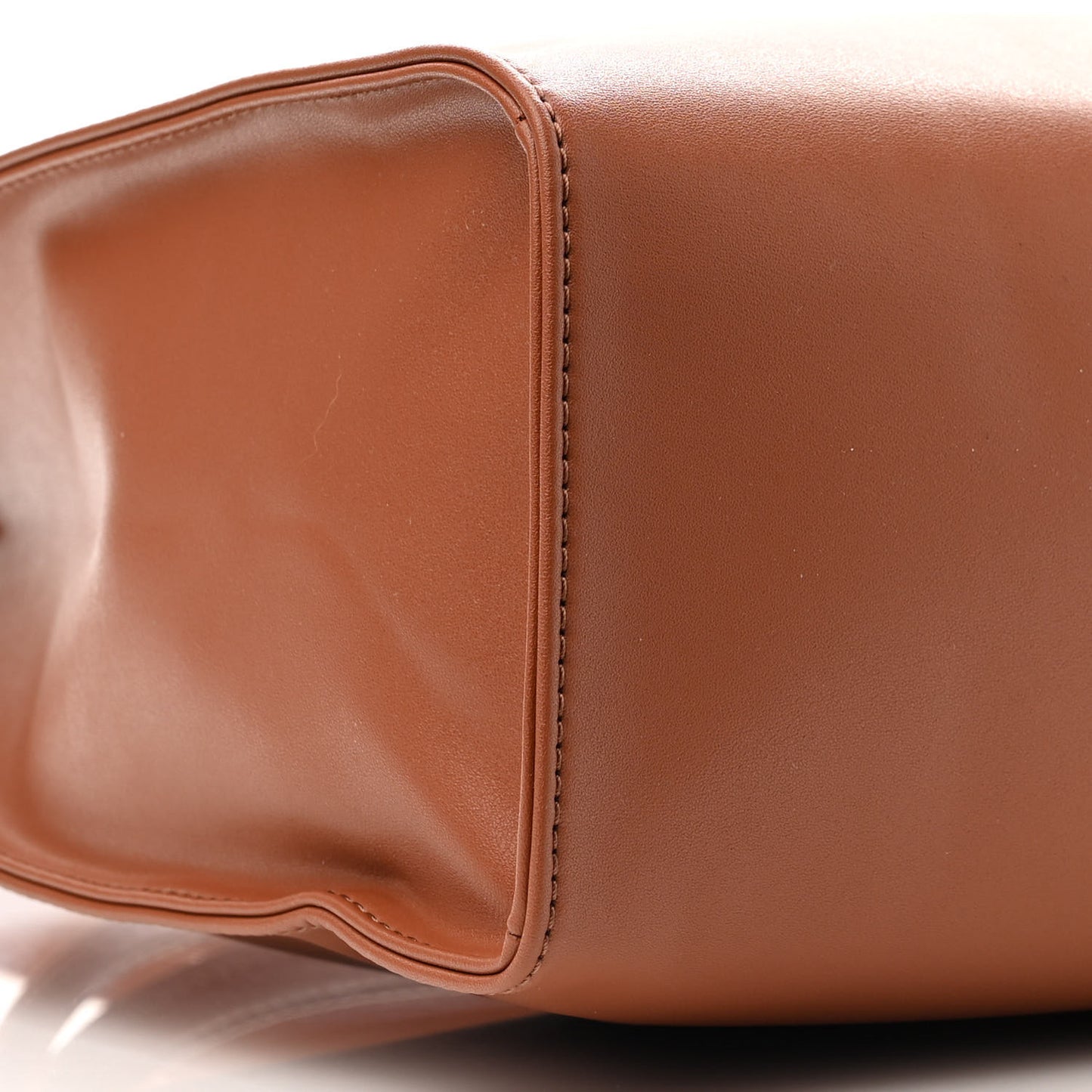 Vegan Leather Medium Shopping Bag Tan
