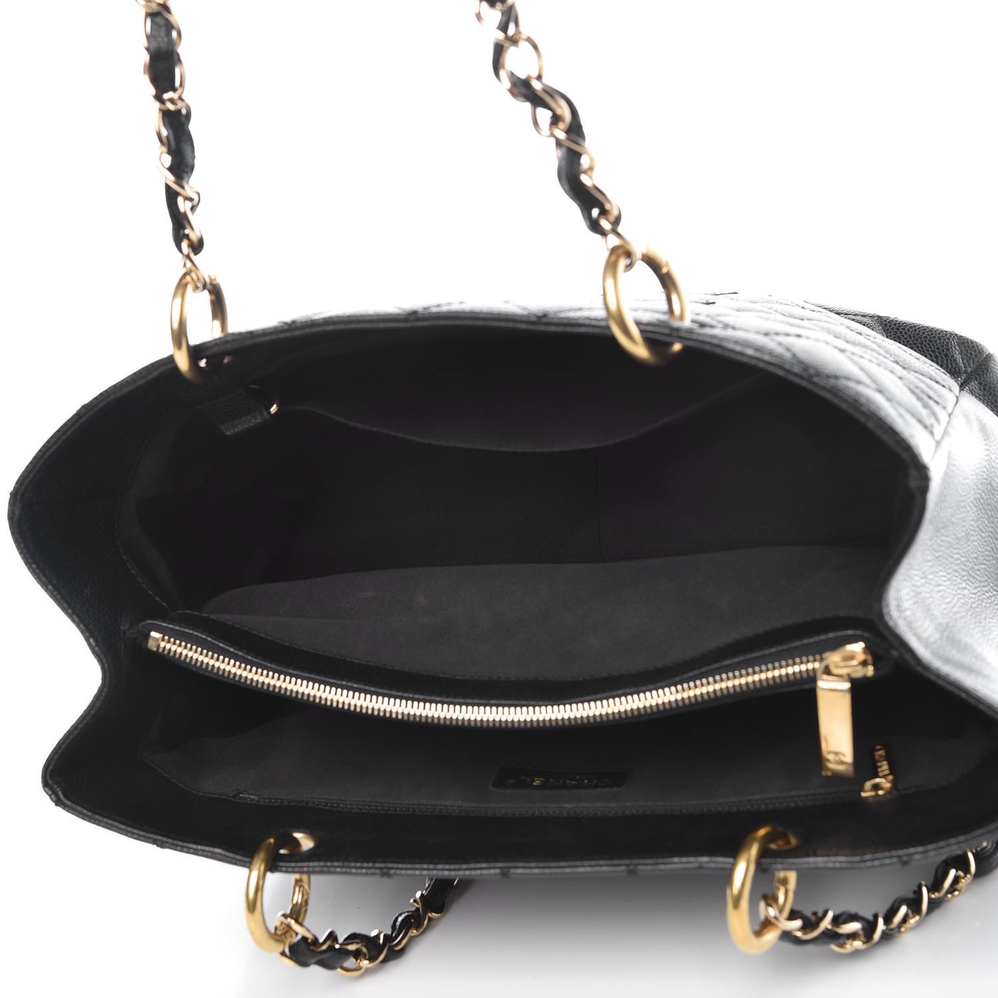 Caviar Quilted Grand Shopping Tote GST Black