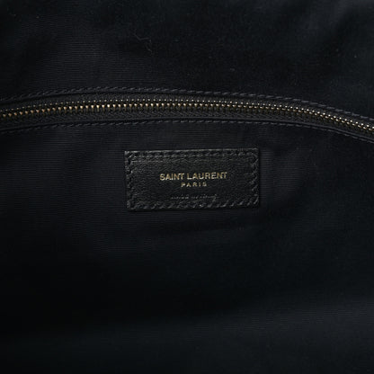 Saint Laurent Grain De Poudre Chevron Monogram Medium Nolita Black 6 of 10