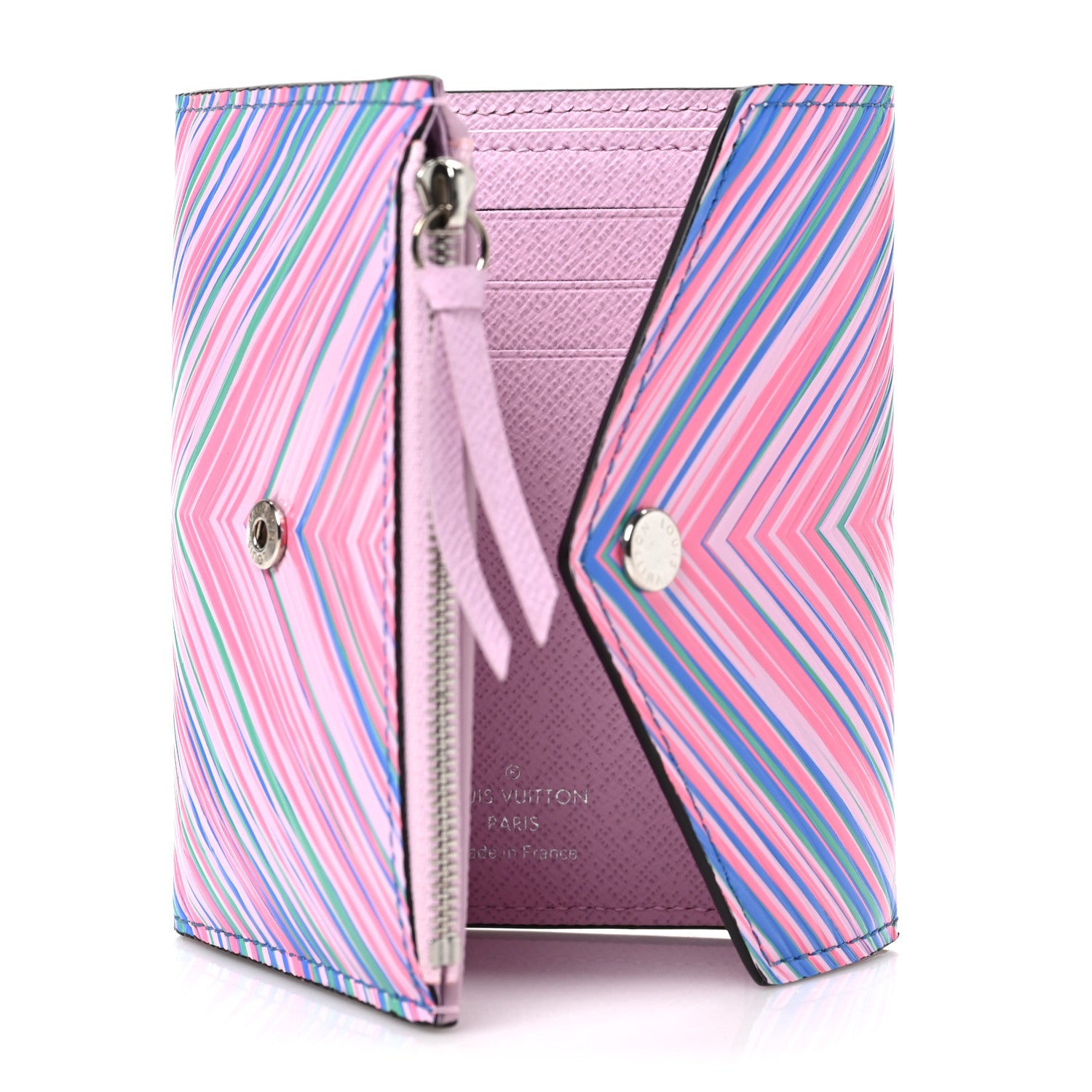 Louis Vuitton LOUIS VUITTON Epi Tropical Victorine Wallet Blue Rose 5 of 6