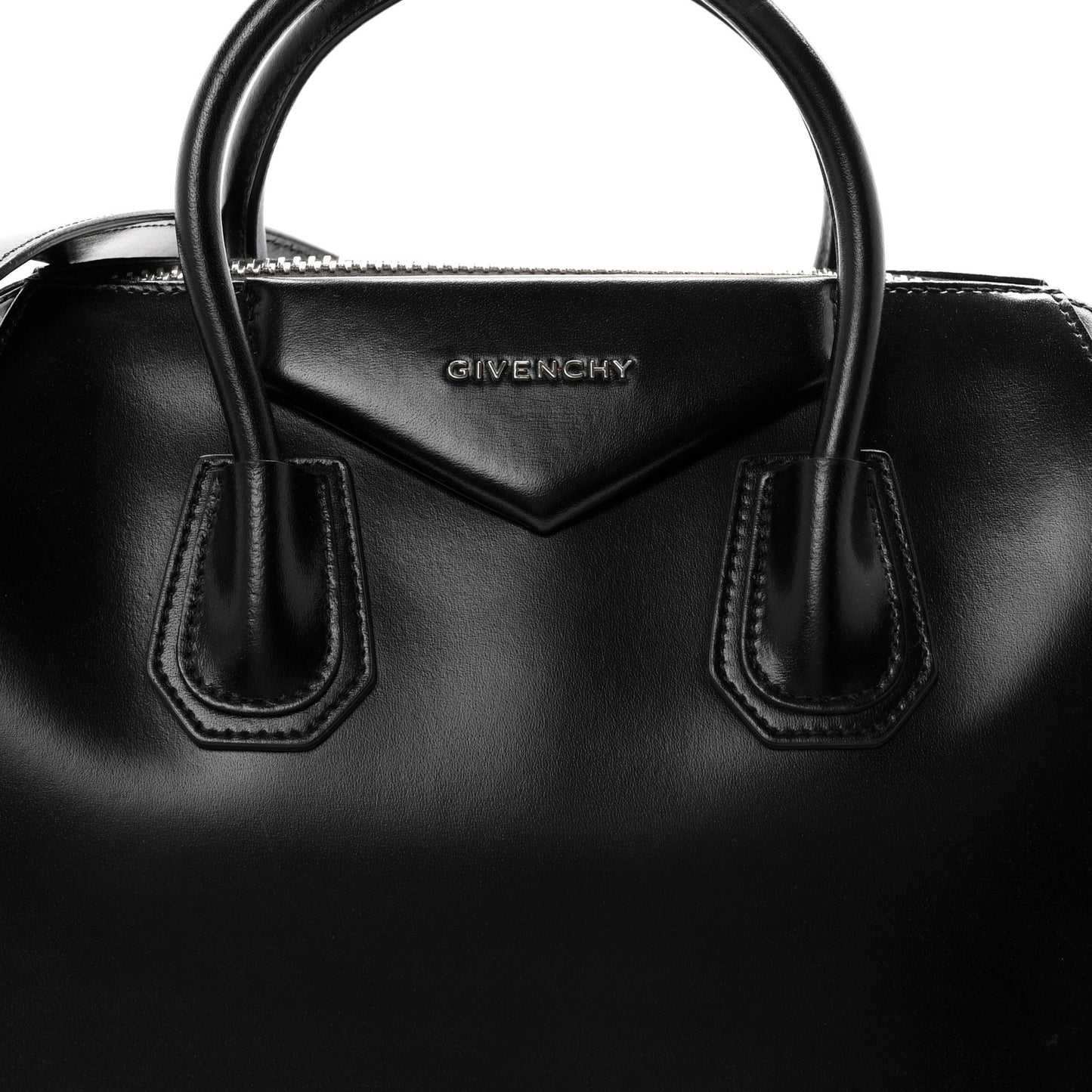 Shiny Lord Calfskin Medium Antigona Black