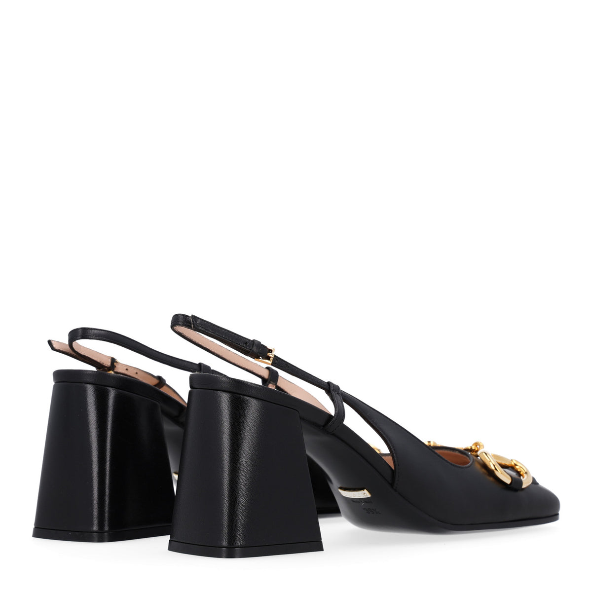 Malaga Kid Horsebit 75mm Slingback Pumps 39.5 Black