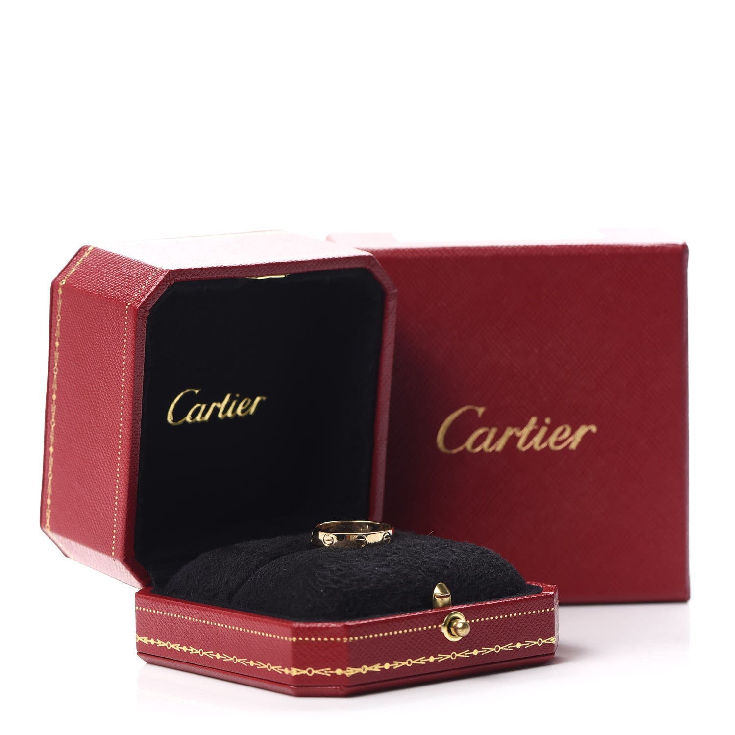 Cartier 18K Yellow Gold 3.5mm LOVE Wedding Band Ring 51 5.75 6 of 6