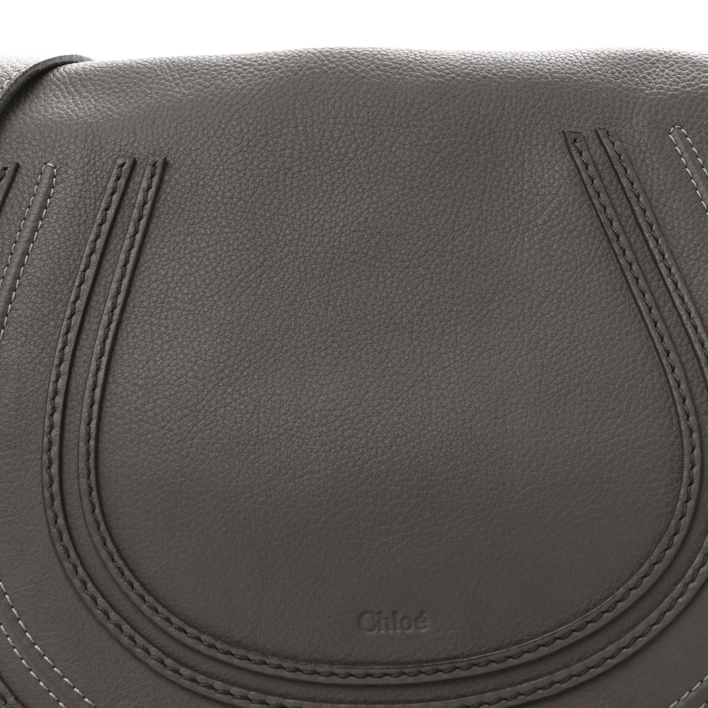 Calfskin Medium Marcie Round Crossbody Bag Cashmere Grey