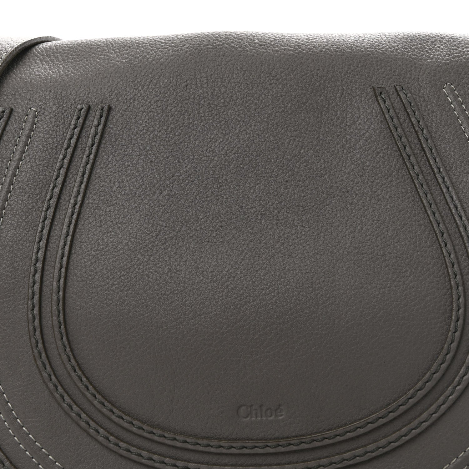 Chloe Calfskin Medium Marcie Round Crossbody Bag Cashmere Grey 9 of 12