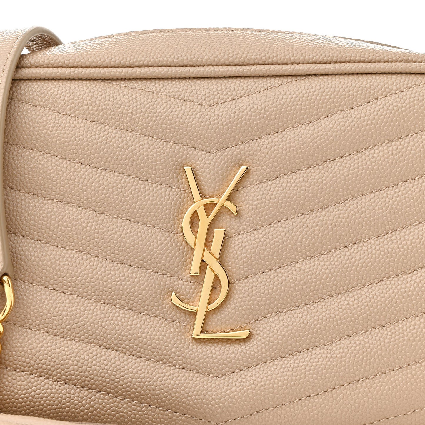 Grain De Poudre Matelasse Monogram Mini Lou Camera Bag Dark Beige