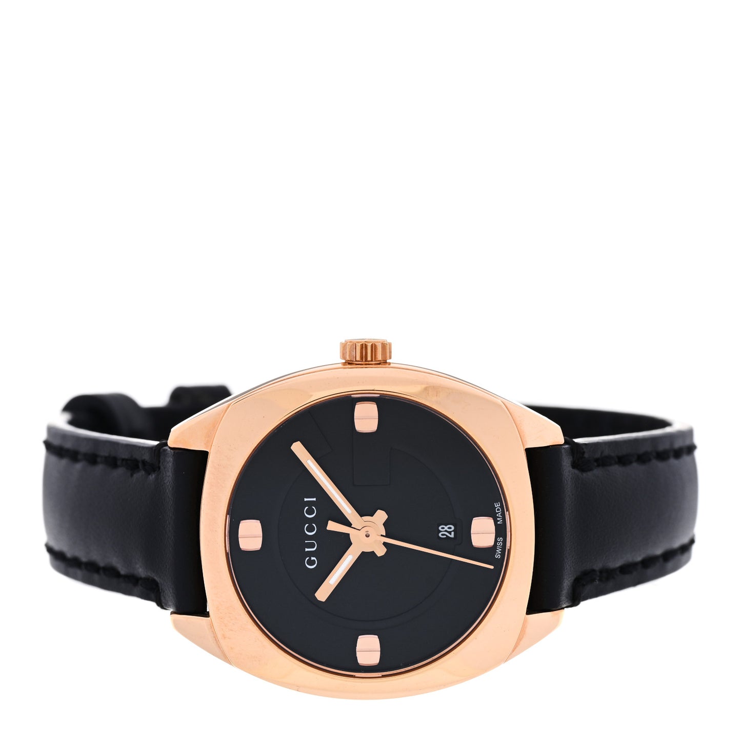 Stainless Steel Calfskin 29mm GG2570 Quartz Watch Black