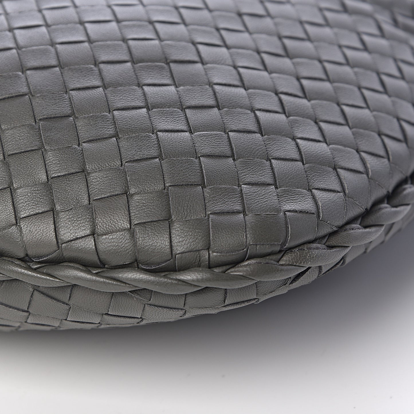 Nappa Intrecciato Small Veneta Hobo Grey