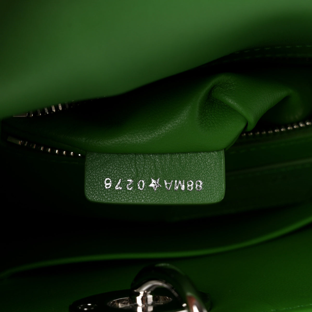 Lambskin Clover Allover Embroidered Mini Lady Dior Lucky Green
