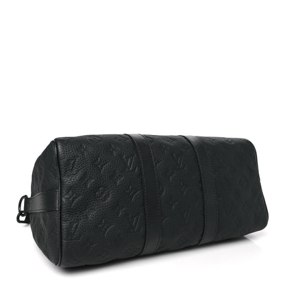 Louis Vuitton Monogram Taurillon Keepall Bandouliere 35 Black 4 of 9