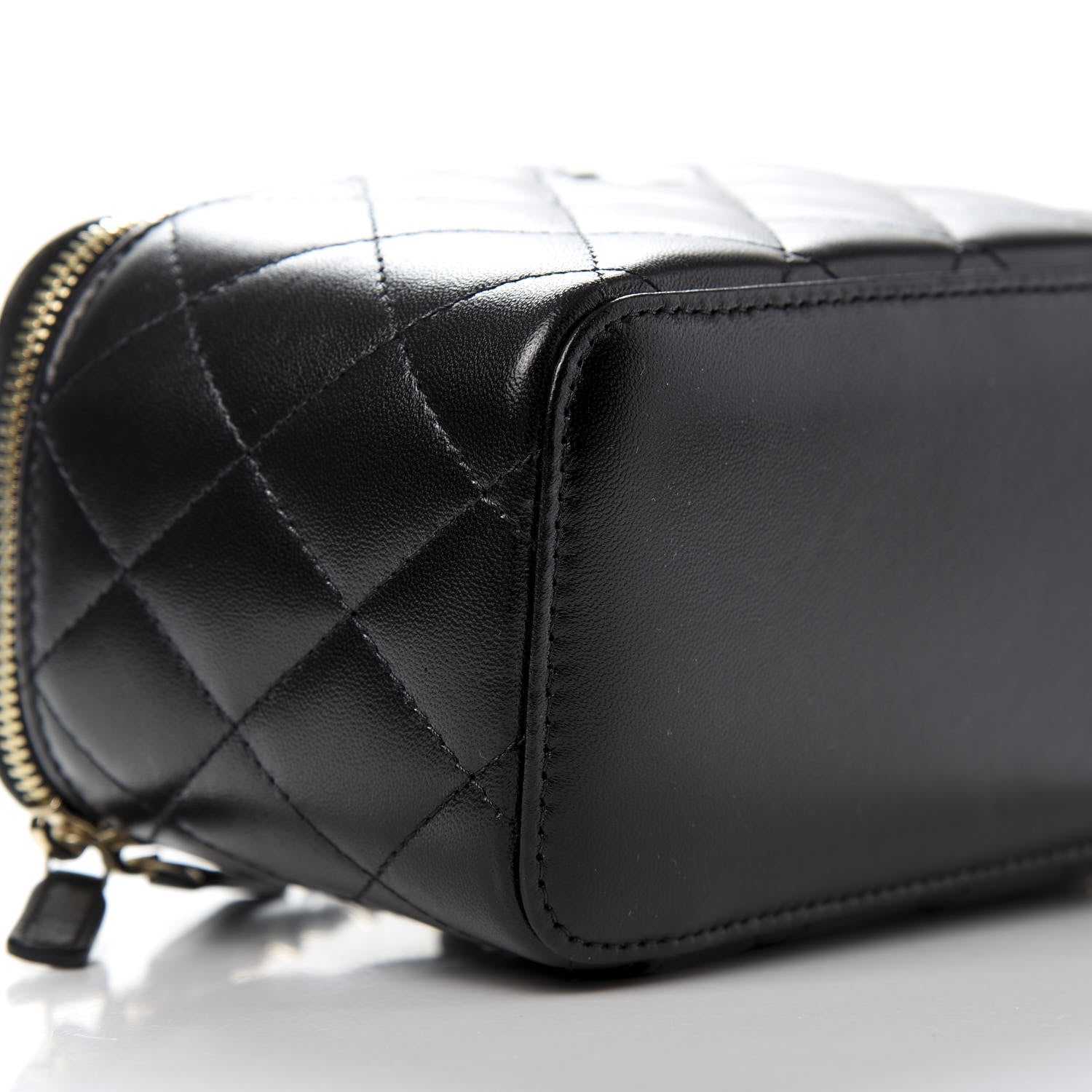 Chanel Lambskin Quilted Small Vanity Case With Chain Black 8 of 11