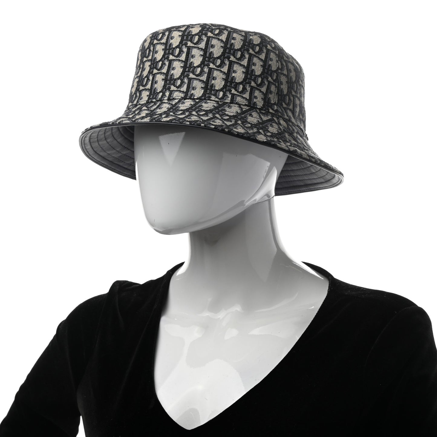 Oblique Jacquard Bucket Hat L Blue