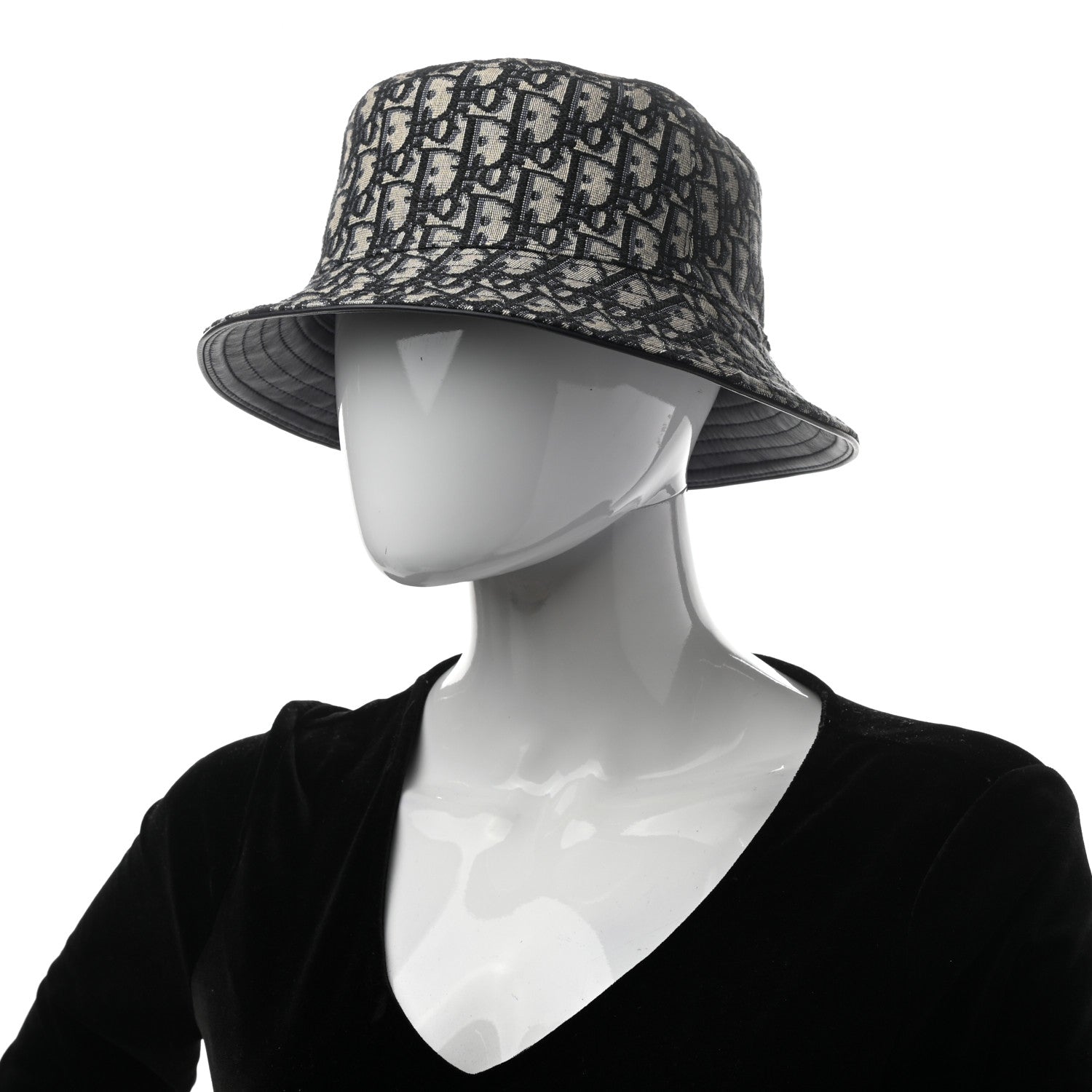 Christian Dior Oblique Jacquard Bucket Hat L Blue 2 of 8