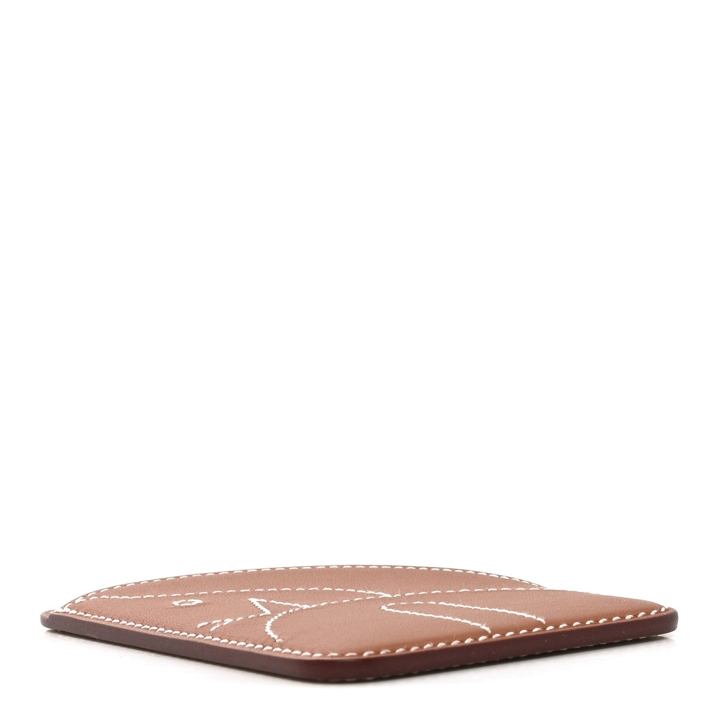 Swift Stitched Cheval MagSafe Card Holder Gold