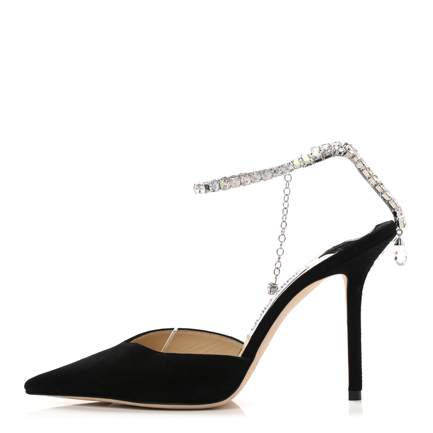 Suede Crystal Saeda 100 Pumps 37 Black