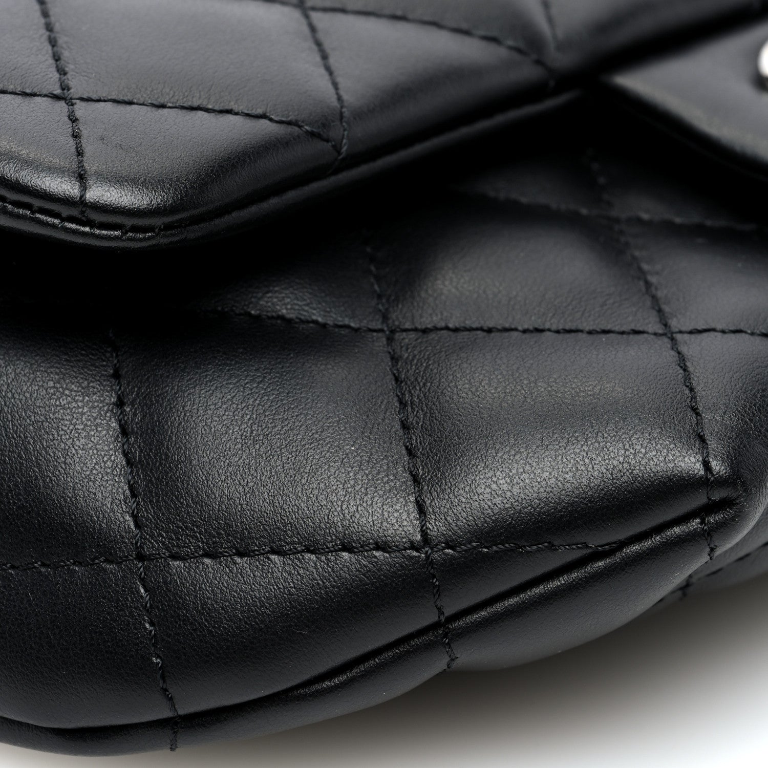 Chanel Calfskin Quilted CC Uniform Flap Belt Bag Black 9 of 10