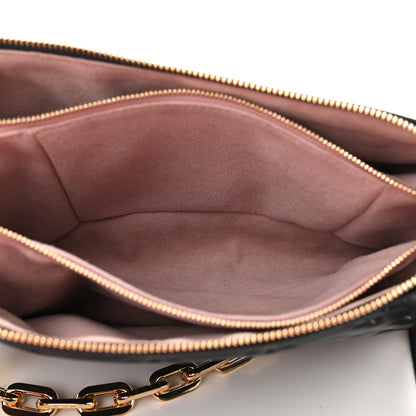Louis Vuitton Lambskin Embossed Monogram Coussin PM Black 5 of 10
