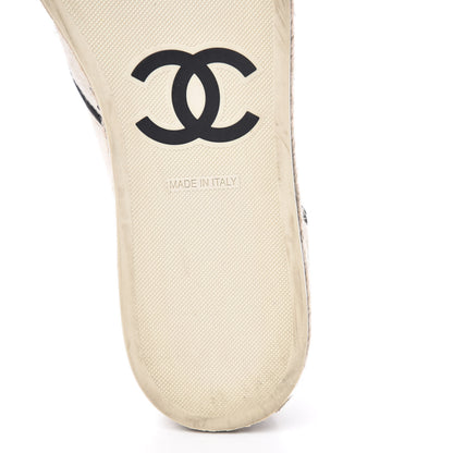 Chanel Cotton Lace Up Espadrilles 41.5 Light Beige 12 of 15